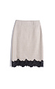 Midi skirt with lace - BRUSNIKA. Women clothes