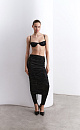 Drawstring skirt with draping - BRUSNIKA. Women clothes