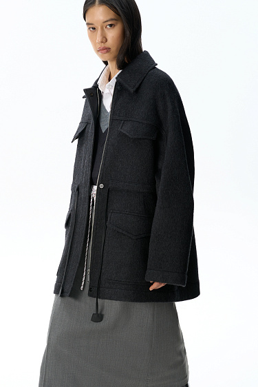 100% wool jacket with drawstring - BRUSNIKA Women Clothes