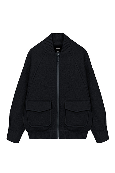Wool bomber jacket with zip - BRUSNIKA Women Clothes