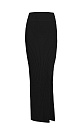 Knitted skirt with a side slit - BRUSNIKA. Women clothes
