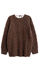 Knitted jumper with open back and braids - BRUSNIKA. Women clothes
