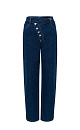 Asymmetric fastening jeans - BRUSNIKA. Women clothes