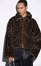 Faux fur coat with animal print - BRUSNIKA. Women clothes