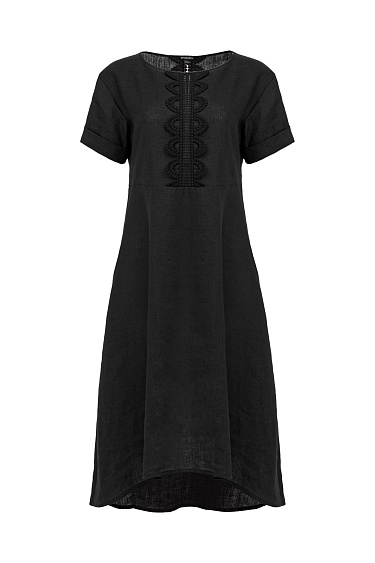 A-line dress with lace detail - BRUSNIKA Women Clothes