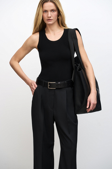 Knit off-shoulder top - BRUSNIKA Women Clothes