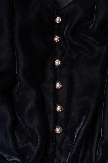 Velvet bodysuit with scarf - BRUSNIKA Women Clothes