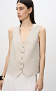 Classic 100% linen vest - BRUSNIKA. Women clothes