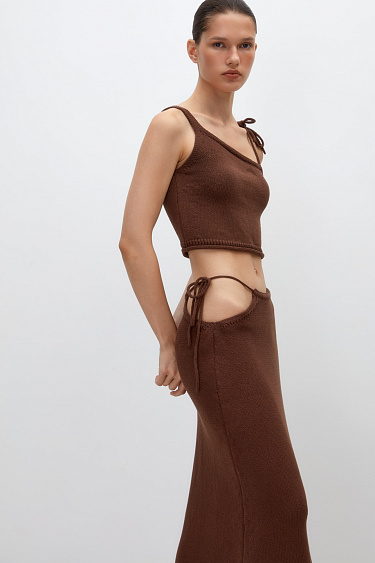 Accent cutout skirt - BRUSNIKA Women Clothes