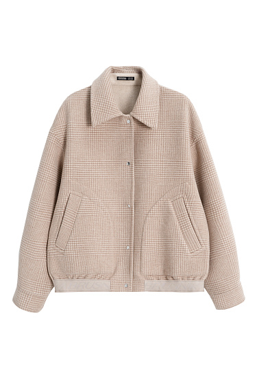 Double-sided bomber jacket made of 100% wool - BRUSNIKA Women Clothes