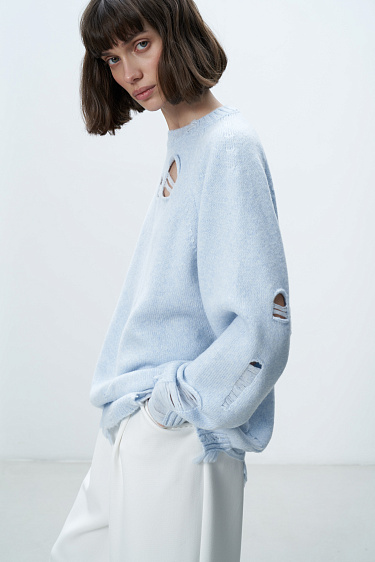 Ripped knit jumper - BRUSNIKA Women Clothes