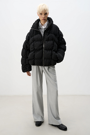 Quilted down jacket with a stand collar - BRUSNIKA Women Clothes