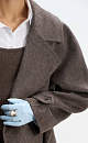 Short trench coat made of wool - BRUSNIKA. Women clothes