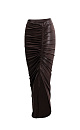 Midi skirt with drawstring - BRUSNIKA. Women clothes