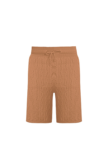 Cable-knit shorts - BRUSNIKA Women Clothes