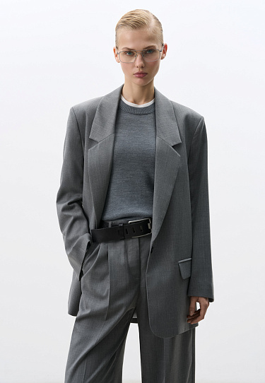 Basic side slits blazer - BRUSNIKA Women Clothes