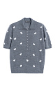 Animal Print Polo Shirt - BRUSNIKA. Women clothes