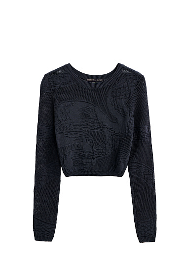 Top with jacquard pattern - BRUSNIKA Women Clothes