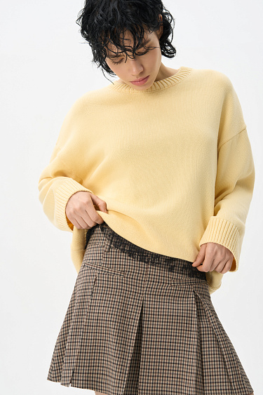 Gingham mini Skirt - BRUSNIKA Women Clothes