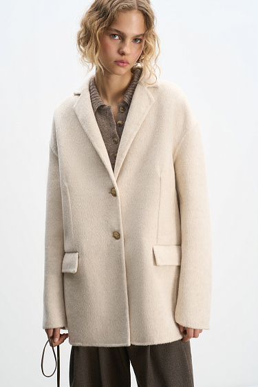 Single-breasted jacket-coat - BRUSNIKA Women Clothes