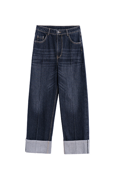 Straight jeans with pleats - BRUSNIKA Women Clothes