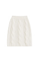 Knitted skirt with braids - BRUSNIKA. Women clothes
