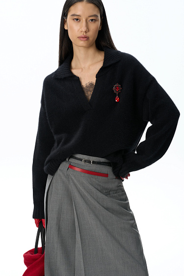 Fox down jumper - BRUSNIKA Women Clothes