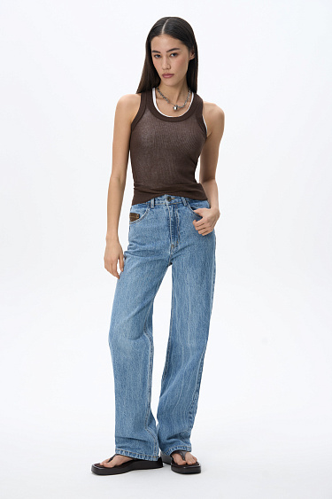 Straight jeans made of 100% cotton - BRUSNIKA Women Clothes