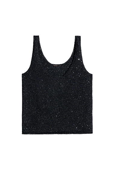 Cotton top with sequins - BRUSNIKA Women Clothes