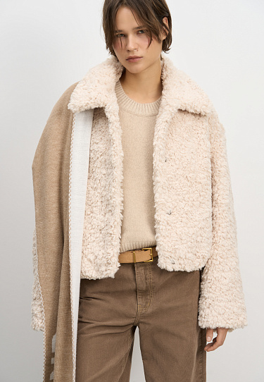 Short fur coat lined with synthetic padding - BRUSNIKA Women Clothes