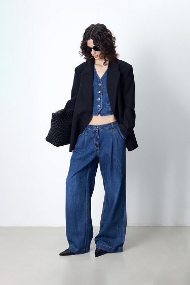 Denim suit with vest - BRUSNIKA Women Clothes