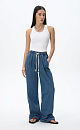 100% cotton jeans with a drawstring - BRUSNIKA. Women clothes