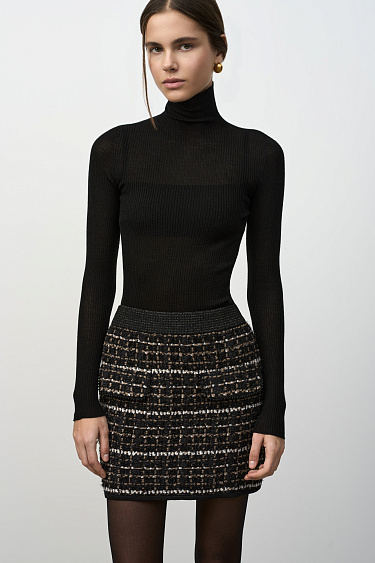 Textured tweed mini skirt - BRUSNIKA Women Clothes