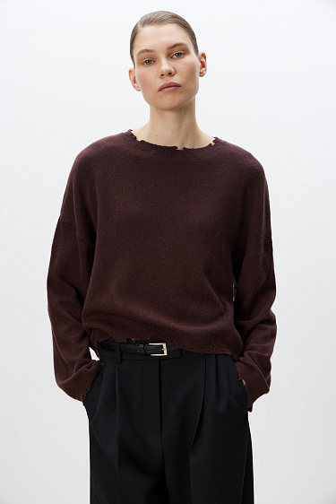 cropped jumper made of cashmere and wool - BRUSNIKA Women Clothes