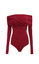 Bodysuit with draped bodice - BRUSNIKA. Women clothes