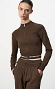 Cropped viscose bomber jacket - BRUSNIKA. Women clothes