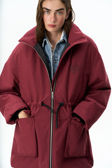 Parka with synthetic filling and an additional collar - BRUSNIKA Women Clothes