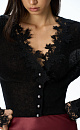 Merino wool cardigan with lace - BRUSNIKA. Women clothes