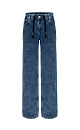 Wide leg jeans with drawstring - BRUSNIKA. Women clothes