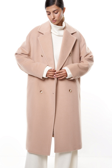 Double-breasted wool coat - BRUSNIKA Women Clothes