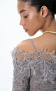 Merino wool longsleeve with lace - BRUSNIKA. Women clothes