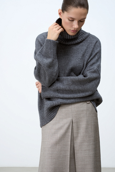 Voluminous alpaca wool jumper - BRUSNIKA Women Clothes