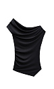 Top with asymmetrical draping - BRUSNIKA. Women clothes