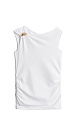 Asymmetrical top with a decorative strap - BRUSNIKA. Women clothes