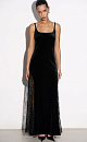 Velvet dress with lace - BRUSNIKA. Women clothes