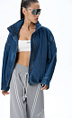 Denim bomber jacket with a stand collar - BRUSNIKA. Women clothes