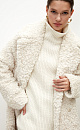 Faux fur wrap coat - BRUSNIKA. Women clothes
