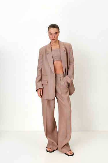 Linen palazzo trousers - BRUSNIKA Women Clothes