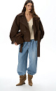 Double-breasted short suede trench coat - BRUSNIKA. Women clothes