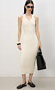 Viscose Midi Knitted Dress - BRUSNIKA. Women clothes